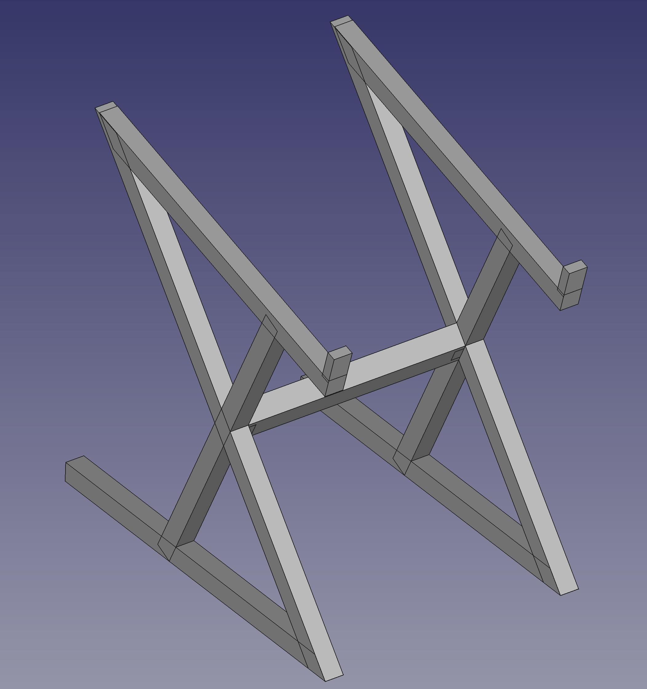 3D Render of a tall gray laptop stand