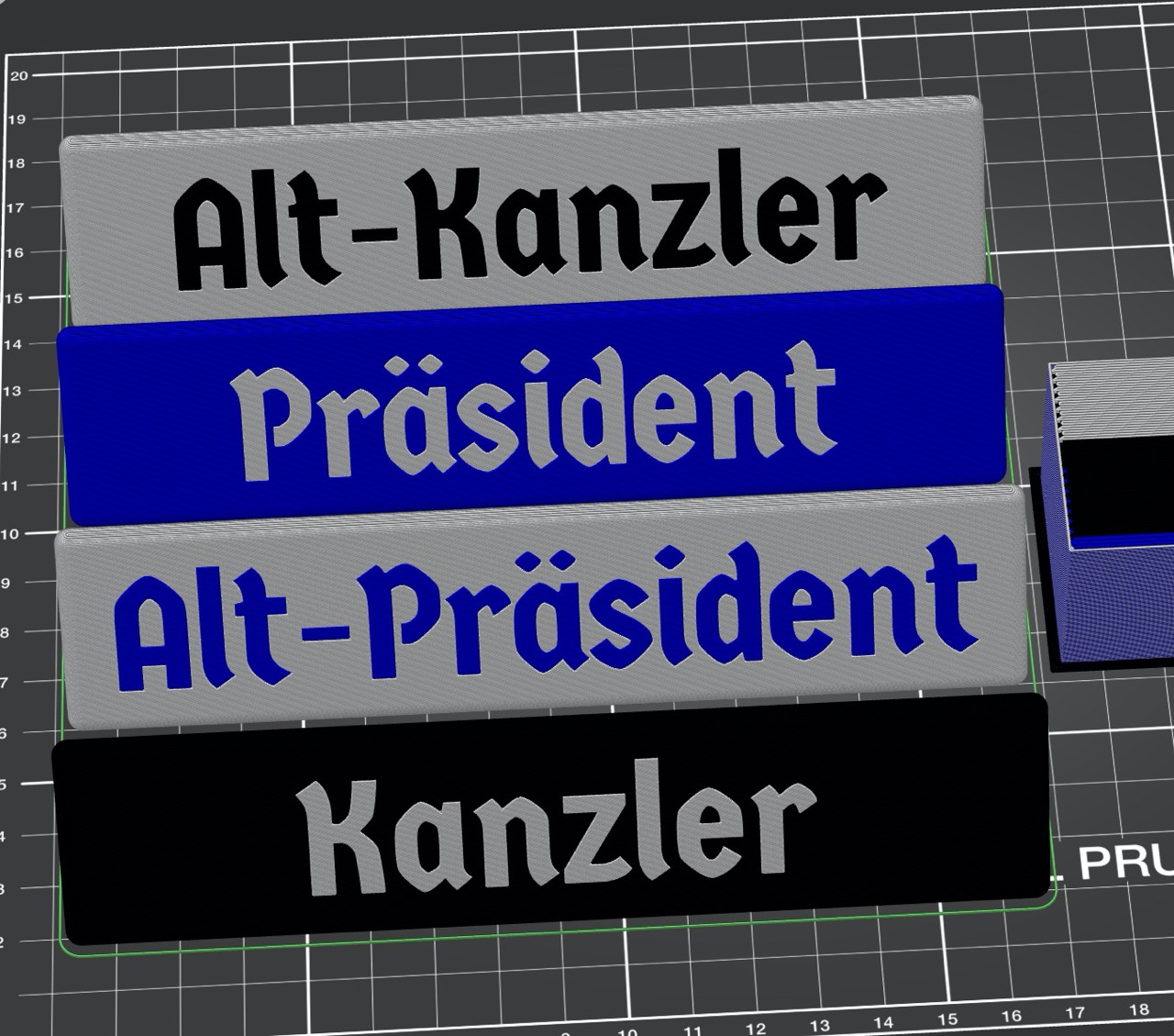 3D render of the plaques